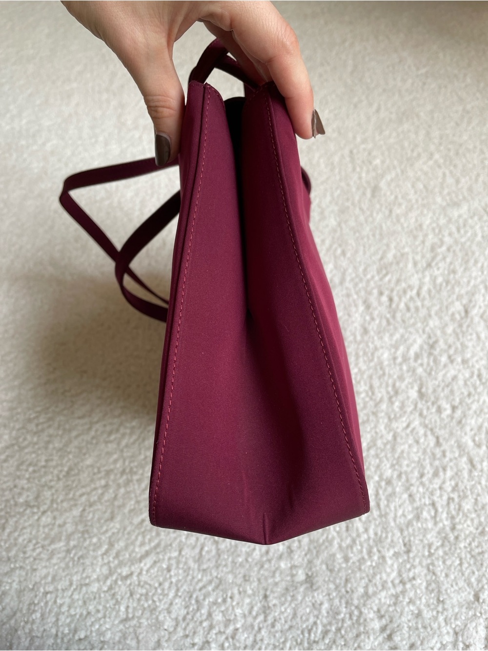 Versace Nylon Shoulder Bag - Berry w/ Gold Accent - Picture 8 of 10